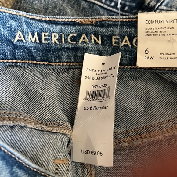 NWT AE Patched Mom Straight Jean Size 6 - Picture 6 of 8